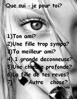 alors qui suis-je pour toi ?